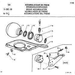 Brake accumulator end piece - for Diravi Steered Citroën CX