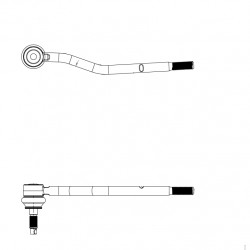 Track rods for Citroën CX 1974 - 1984 "short width" with mechanical steering